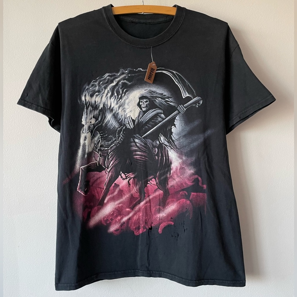 Vintage Y2K Grim Reaper tee